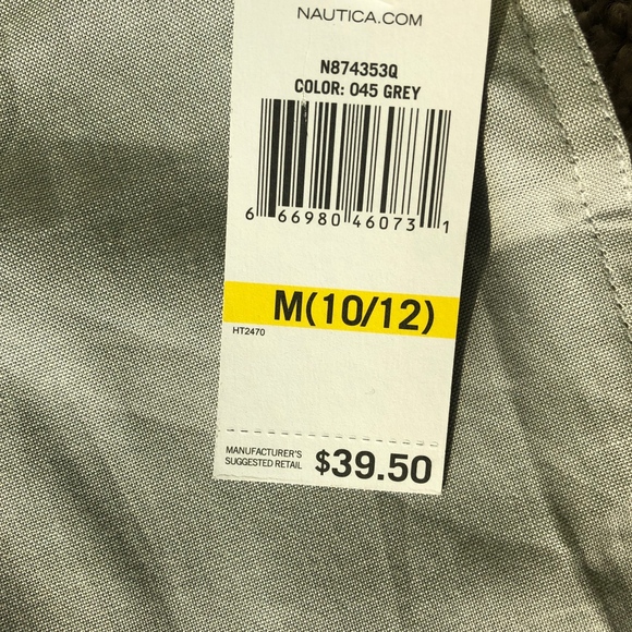 NWT Nautica Classic Blue Boy's Oxford Shirt Size M - Picture 3 of 4